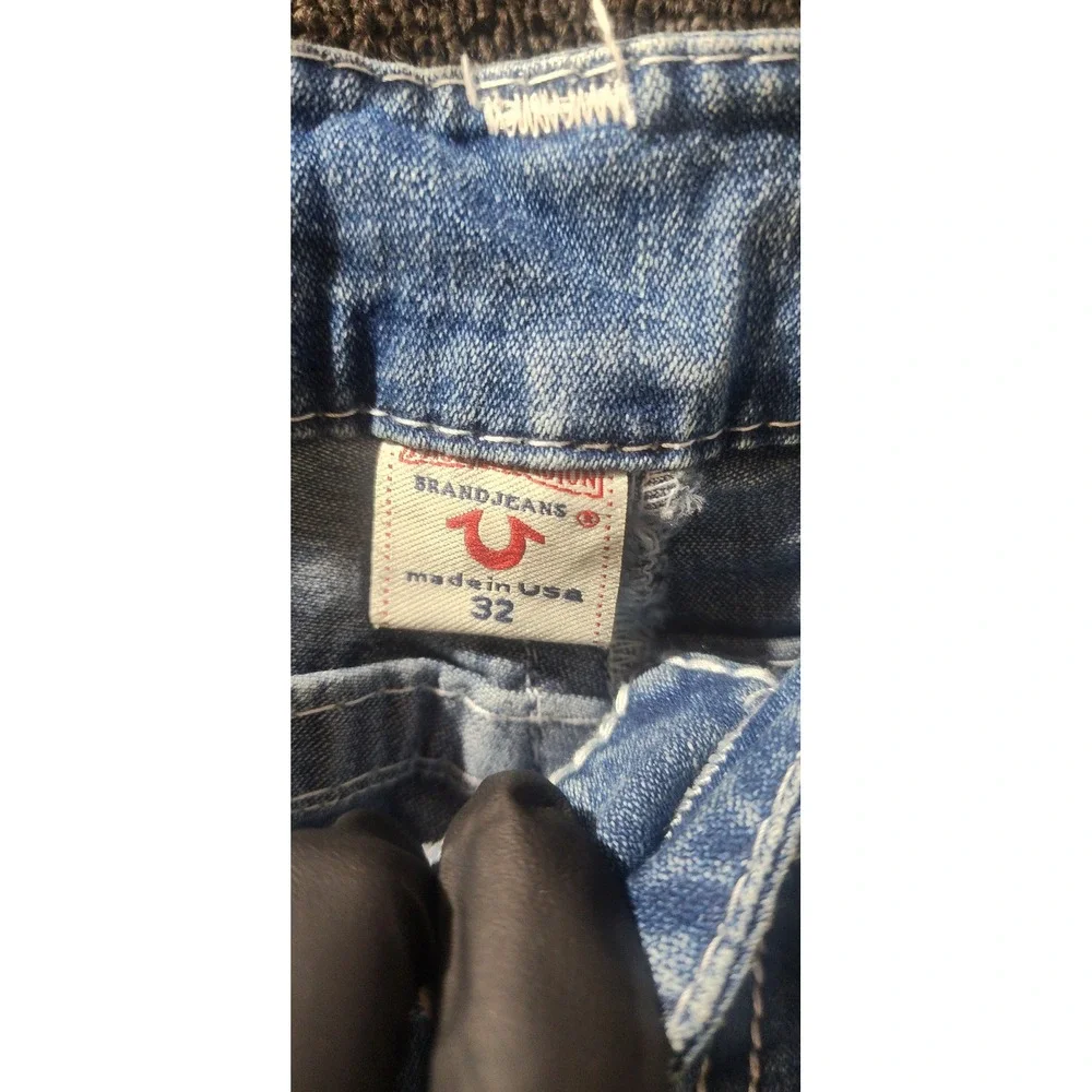 VTG True Religion Billy Super T Jeans Made USA Medium Wash Straight Size 32